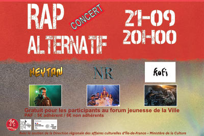 Concert RAP Alternatif le 21 septembre 2024